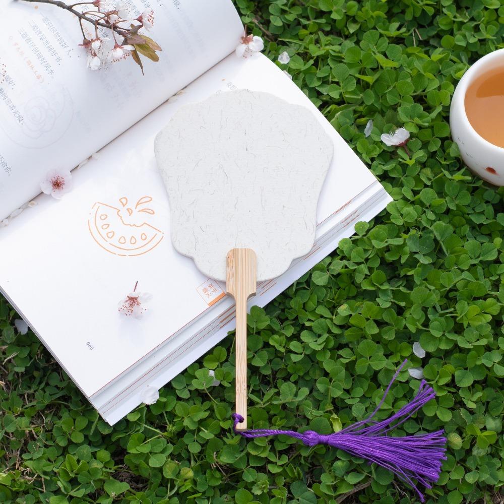 Round Blank Painting Fans Chinese Style Summer Fan Art Hand Fans Paper Hand Fan  Wedding Party