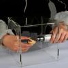 Grinding Dust Box Cover Acrylic Transparent with 2 Holes Dustproof Portable Dust Cage Dust Hood for Engraving Polishing Buffing