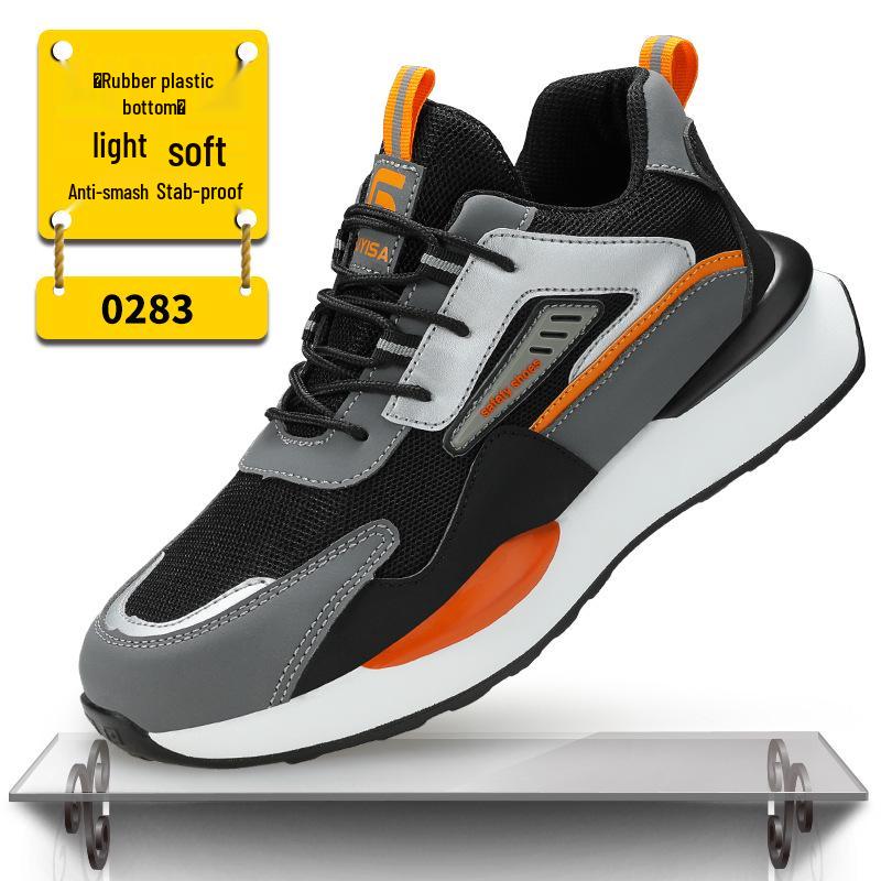 Upgraded Lightweight Steel Toe Work Shoes - Anti-Smash, Puncture-Resistant, Comfortable, Wear-Resistant Safety Footwear