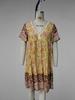 Summer French Retro V-neck Floral Dress - Beach Vacation Style for Women
