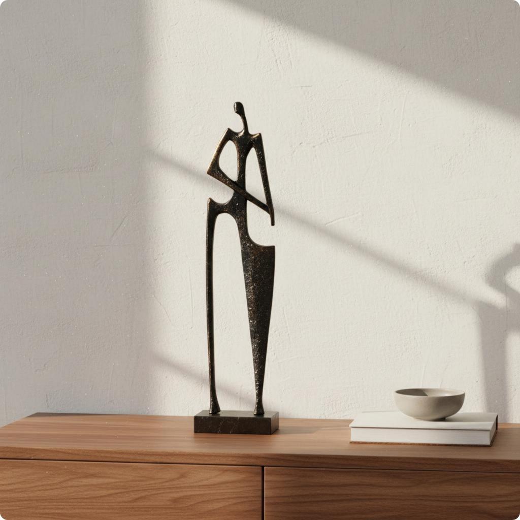 Abstract Human Figure Artful Simplicity and Aesthetic Minimalist Character Decoration Desktop Art Decoration Distinctive Design