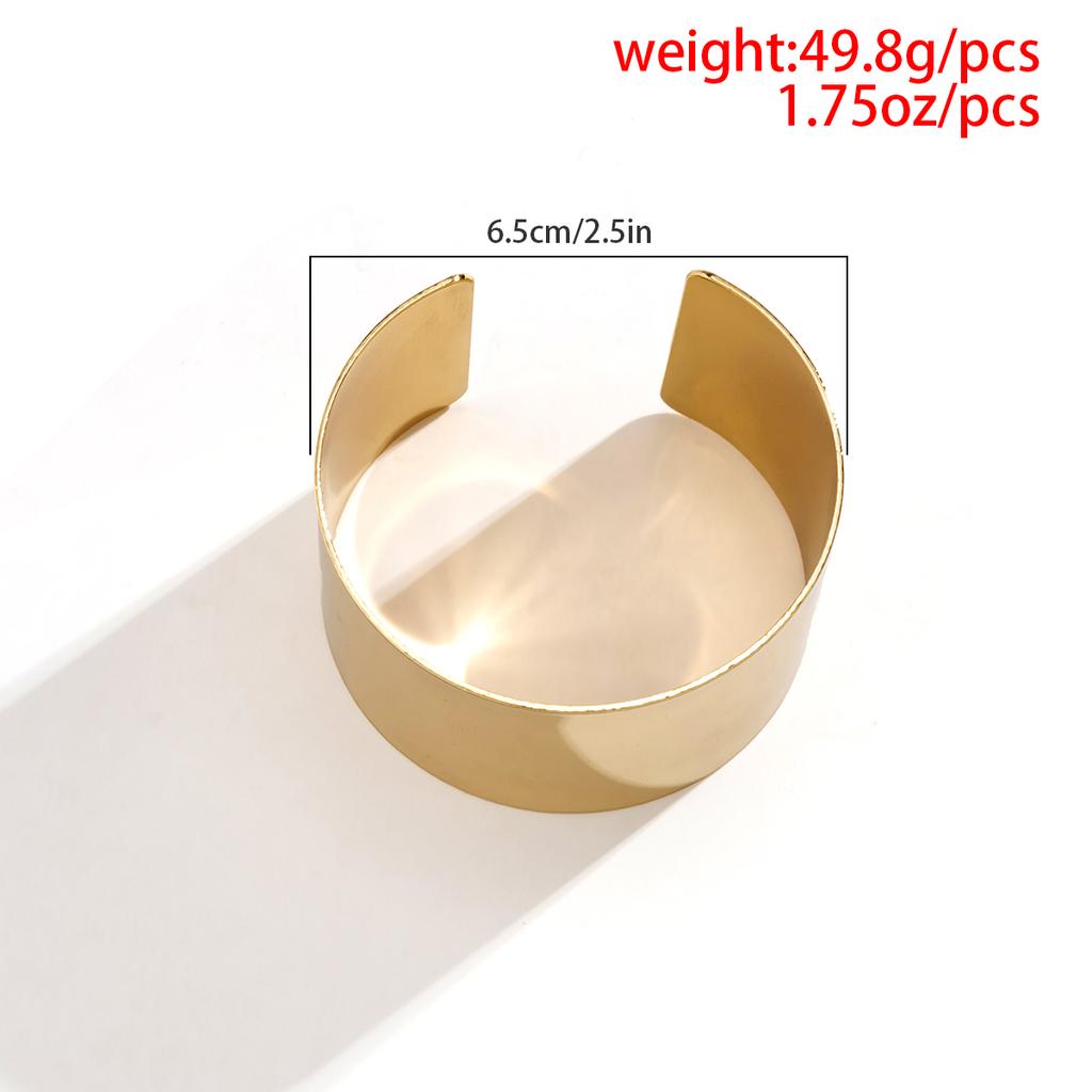 IngeSight.Z 6 Stili Esagerati Traforati Polsini Larghi Braccialetti Aperti per Donne Punk Grande Fiore & Foglie Braccialetto da Polso Gioielli