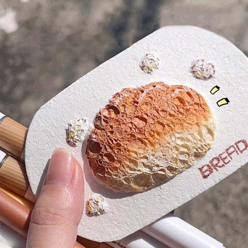 Educational Toy Puffy Texture Paper Foam Facial Cleansing Sponge  for Children