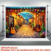 One vibrant Mexican garden polyester backdrop perfect for home decoration outdoor activities and photo booths