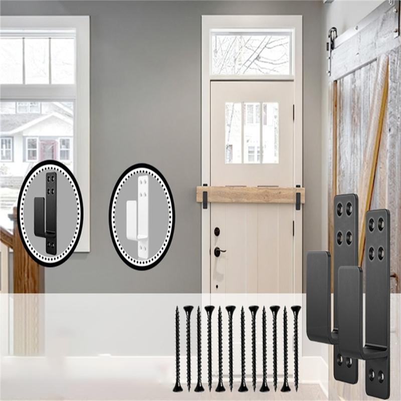 Door Barricades Clamps Set Brackets Bars Security Door Brackets Steel Rack