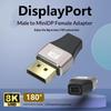 Right Angle DP 1.4 Adapter DisplayPort Male to Female 90 Degree Connector for Home Office PC Laptop Monitor Connection