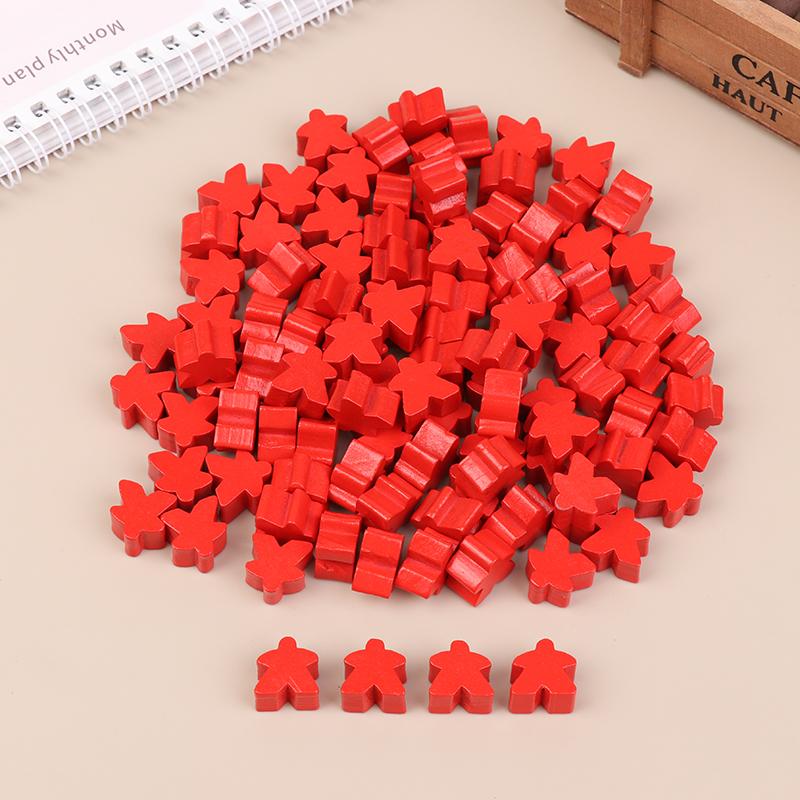 

100 шт. 9 кольорів 16 мм дерев яні додаткові настільні ігрові елементи пішаки для заміни настільних ігрових компонентів та аксесуарів для оновлення червоний