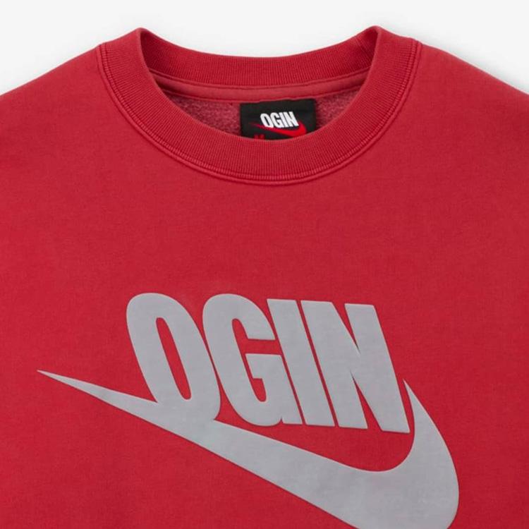 Nike X Nigo Collaboration FW24 Crew Neck Letter Casual Long Sleeve Sweatshirt Men sweatshirt Red FV5942-687