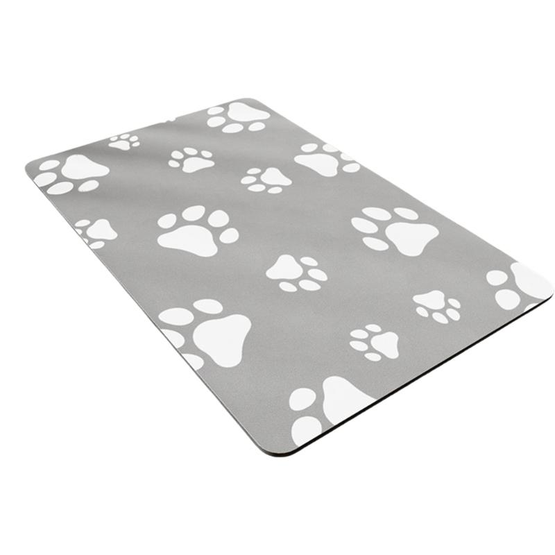 Pet Food Bowl Mat Placemat With Super Absorbent Layer Feeding Station Surfaces For Easy Cleaning Large Size
