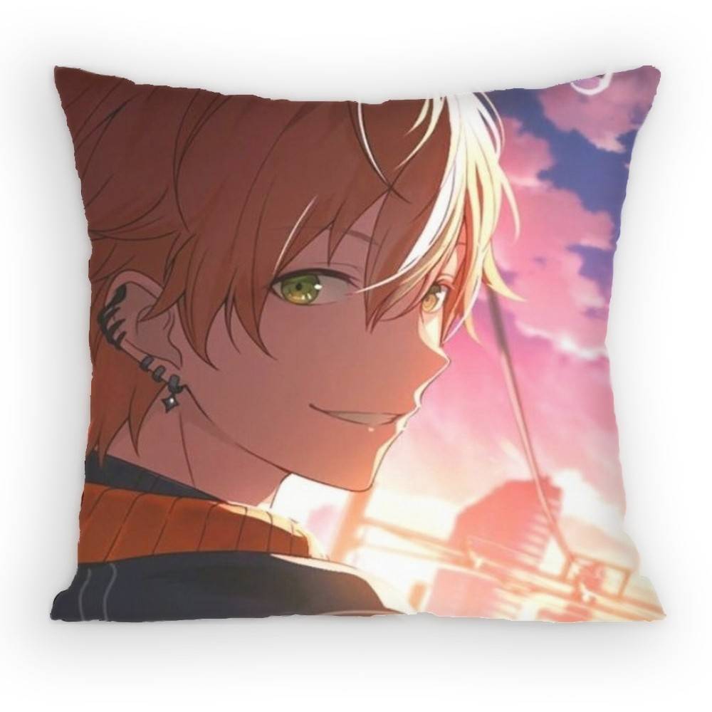 Project Sekai Anime Shinonome Akito Pillow Case Anti-Dustmite Pillowcase Invisible Zipper Silky Short Plush Sofa Cushion Cover