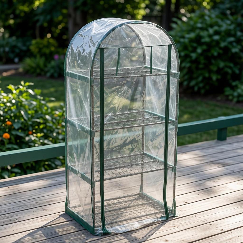 "Outdoor Balcony Greenhouse Insulated Shed for Garden Succulents and Bougainvillea"