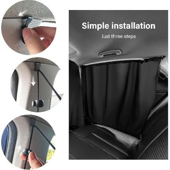 3PCS Car Window Shades,Car Privacy Window Cover For Rear Window & Partition,95% Strong Shading Car Sunshade For Baby,Universal CCar Accessories