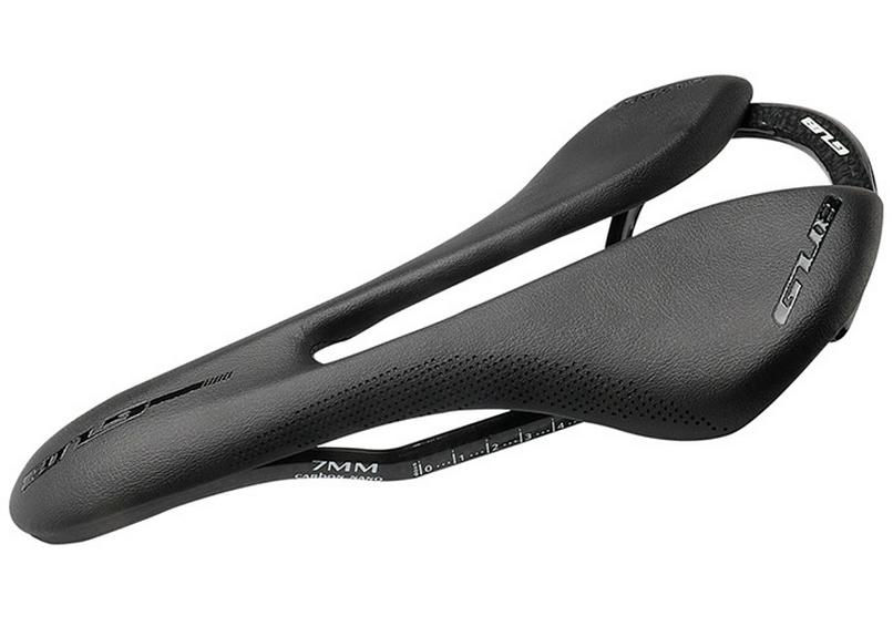 GUB 1168 Carbon Fiber Bike Saddle: Microfiber Leather, Hollow Design, 143MM. 143MM Wide чёрный