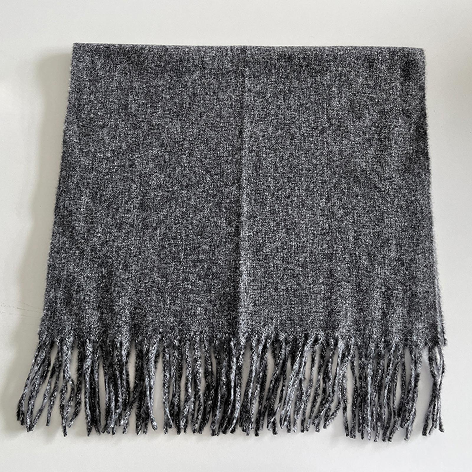 

Personalized texture tassel solid color scarf autumn and winter new imitation cashmere scarf shawl warm scarf cold proof