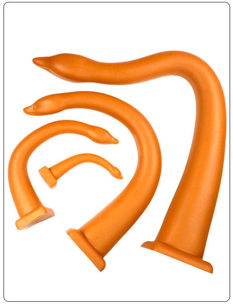 Dop Anal din Silicon Long Love cu Ventuză - Bici cu Mărgele Neregulate pentru Uz Erotic Adult