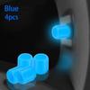 4*Luminous Tire Valve Caps Car Vehicle Wheel-Prank Dust Cover Glow-in the Dark