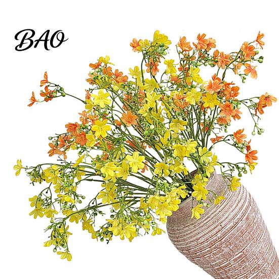 Spring Floral Decoration Artificial Flowers, with Flexible Stems Branch, Realistic Petals Long-Lasting Flowers Arrangement, for Home Wedding