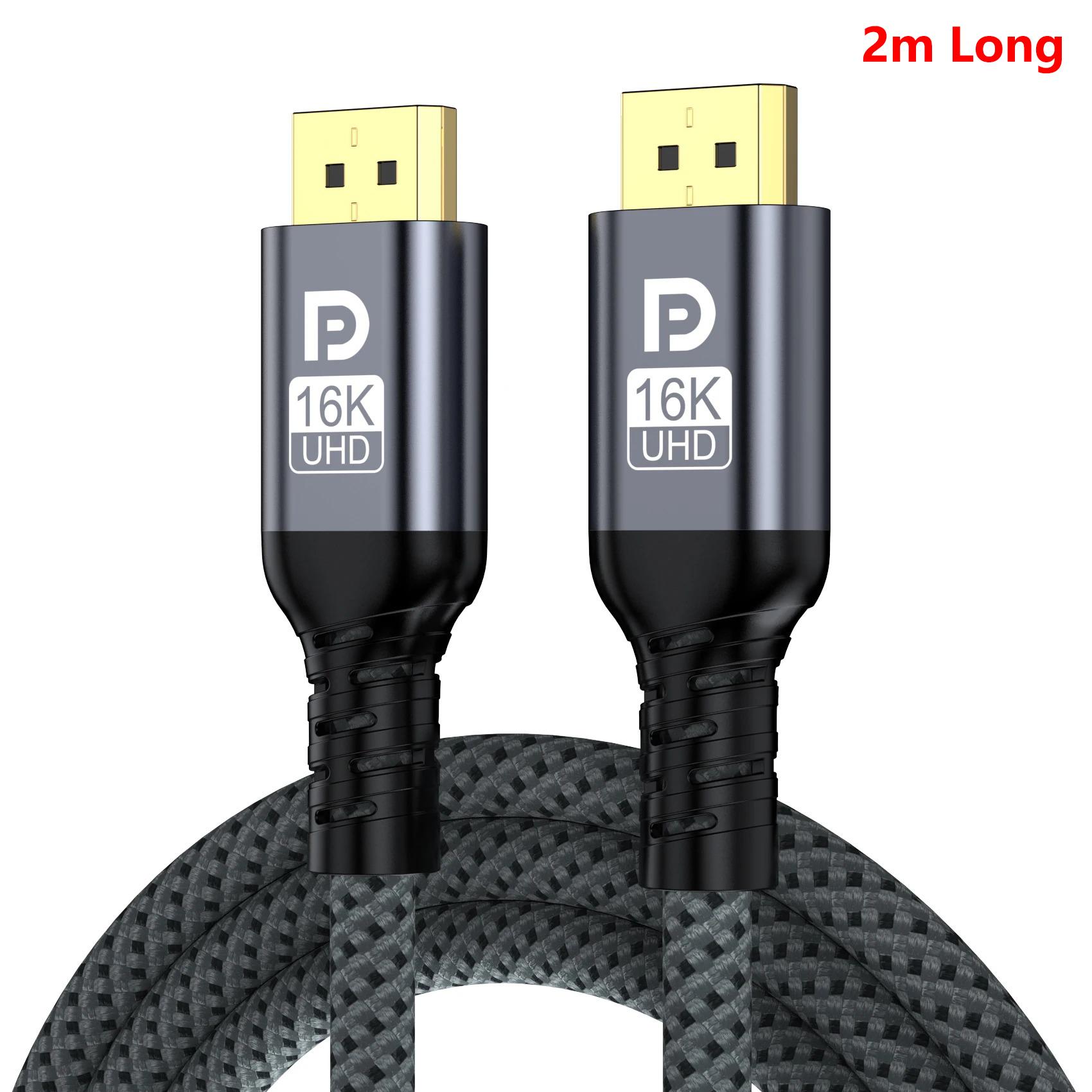 

Кабель 16K DP2.1 16K60Hz 80Gbps DisplayPort Кабель DP до DP Кабель аудіо-відео HDR 10+ Кабель Display Port для ПК Телевізора Проектора
