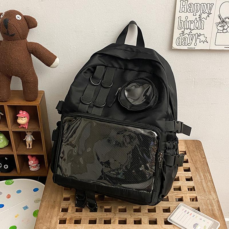Original and Niche Girls' Backpack, High-end Transparent Bag, Cute Girl Student Schoolbag, Casual Backpack