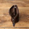 NZPJ Retro Genuine Leather Key Bag Natural Head Layer Cowhide Small Wallet Storage for Women Men Car Key Organizer