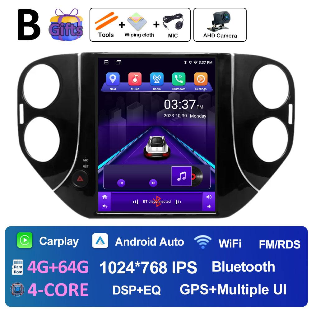 Sistem Inteligent Pentru Volkswagen Tiguan 1 NF 2007 2008 2009 2010 2011 - 2016 Android Auto Wireless Carplay Ventilator de Răcire Fără 2 din