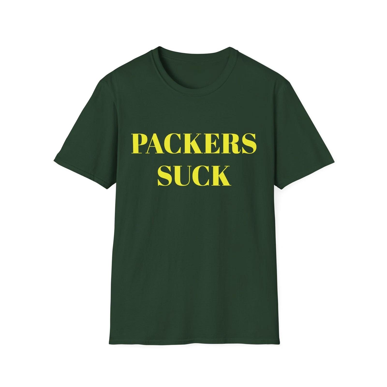Packers Suck SoftStyle T-Shirt - Football Fan Tee, Great Sports Gift XL