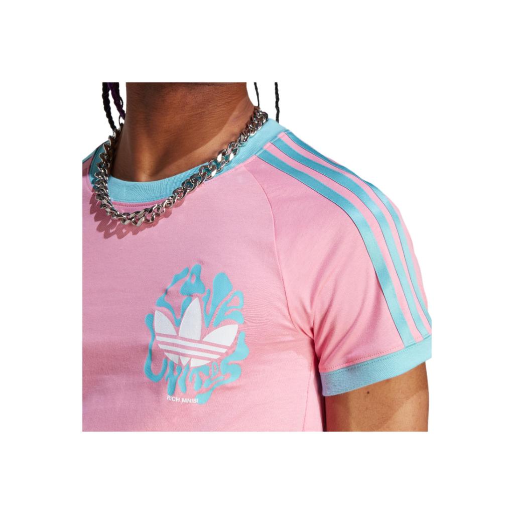 adidas Originals Pride RM 3 Trefoil Logo Casual Printed Crew Neck T-Shirt Women Tops Pink IU0052