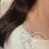 S Zircon Snowflake Necklace Female Collarbone Chain Simple Neck Chain Tide