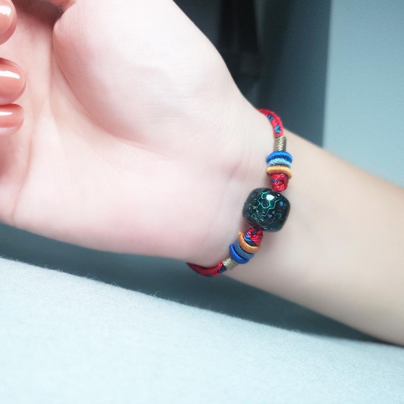 Ethnic Style Braided Rope Bracelet Kit: DIY Beaded Woven Lucky Rope