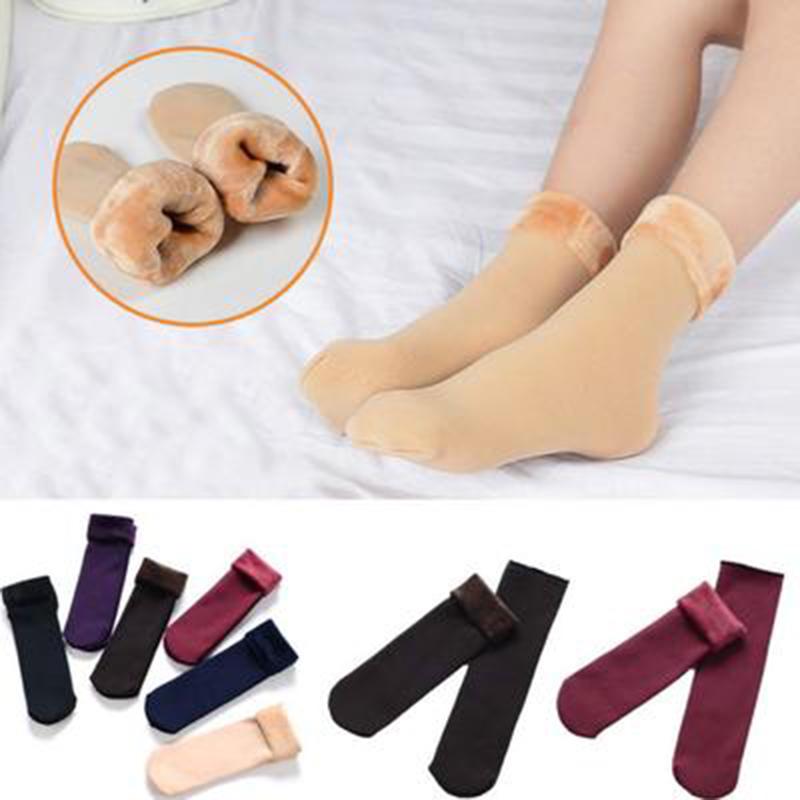 

1 пара женских осенне-зимних утолщенных носков, бархатные повседневные зимние термостойкие носки