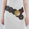 Casual Buckle Belt for Women Gothics Style Waist Belt HollowedOut Wide Belt for Teens Girls Female Western Cowboy Belt