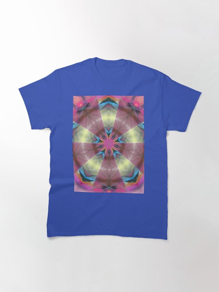 Pentangle Pastel Shades Multicolored Kaleidoscope Pentangle Pattern 12 Classic T-Shirt