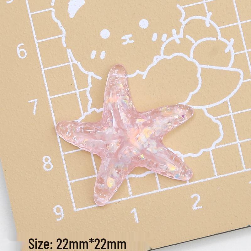 Multi-Color Sparkling Starfish Resin Charms for Crocs, Jewelry & Hair Clips