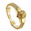 Fashion Gold Color Lion King Charm Bracelet for Men Rock Punk Wristband Jewelry Gift