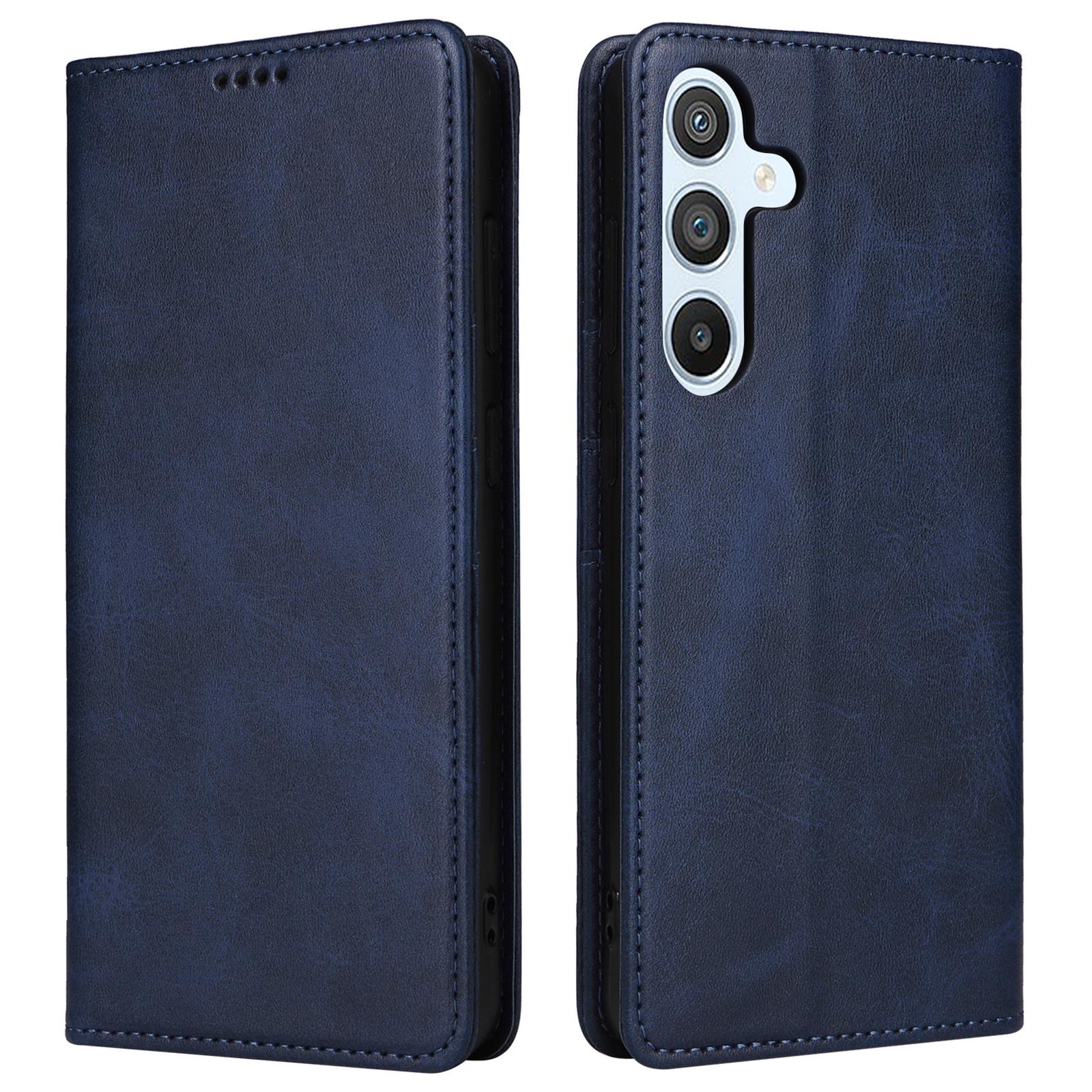 

For Samsung Galaxy A54 5G Case Leather Phone Cover RFID Blocking Card Slots Wallet Blue