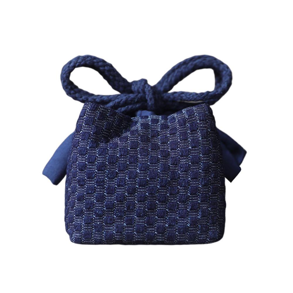 Thickned Teacup Storage Bag Blue Protective Bag Chinese Style Organizier Bag  Tea Supplies