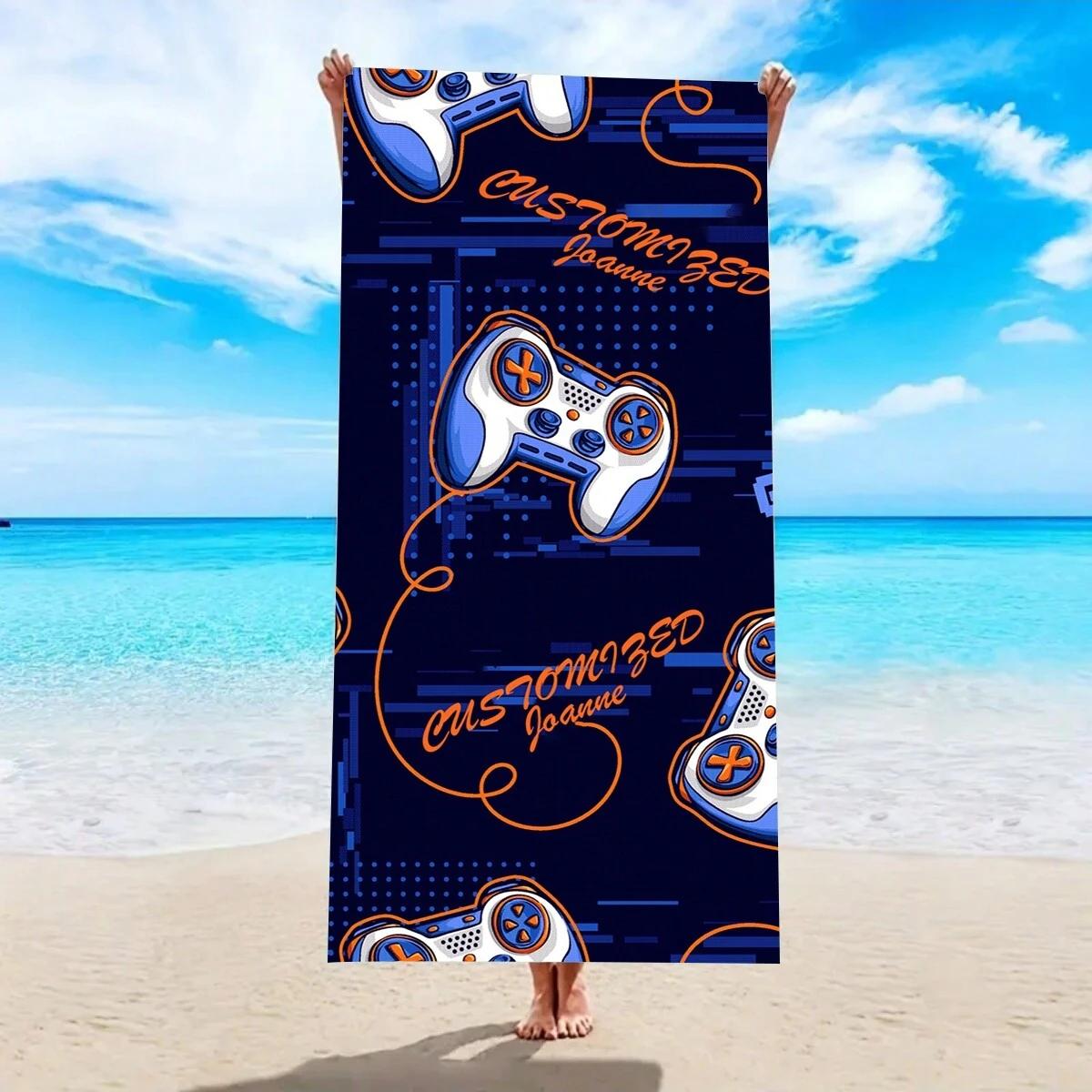 

1pc Style Blue Mandalay Pattern Beach Towel,Ultra-Fine Fiber Beach Blanket,Highly Absorbent Bath Towel,Suitable For Summer W40*H60(CM)