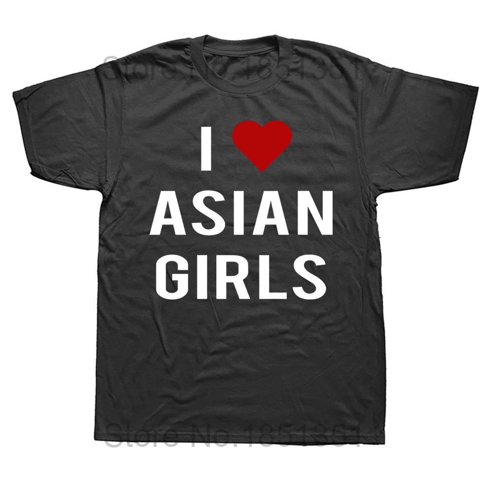 Ich liebe meine heiße asiatische Freundin T-Shirt T-Shirts Kleidung Lustiges T-Shirt Klassisches Geschenk Ich liebe asiatische Mädchen Kurzarm Kleidung Top T-Shirt