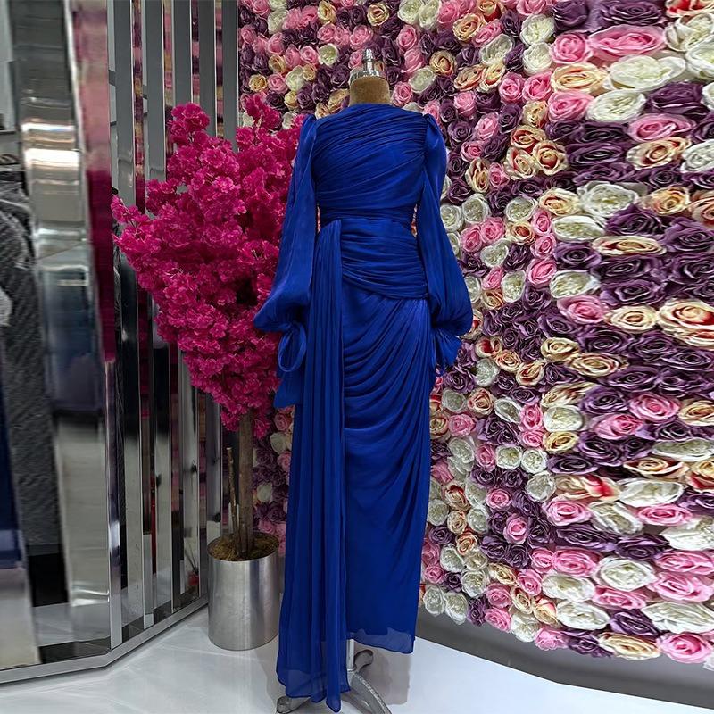New European and American Women's Clothing High Fashion Slim Fit But I In Pleated Dress