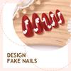 24Pcs New Detachable False Nail Heart Bowknot Press On Nails Full Cover Wearable Fake Nail Women