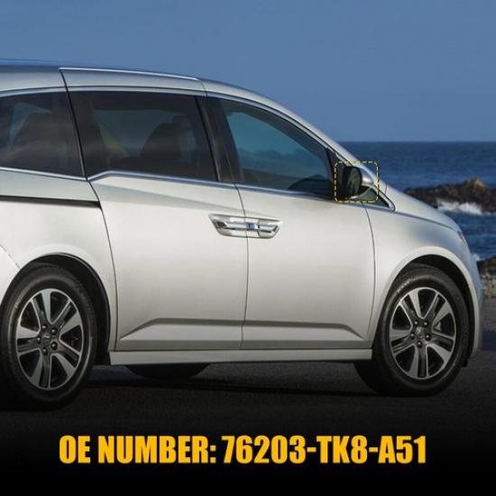 Mirror Glass Passenger Side for 2014-2017 Honda Odyssey Right Door Replacement V