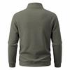 Men's Heavy Weight Knit Zip Up Sweatshirt with Stand Collar Loose Fit Thermal for Casual Wear