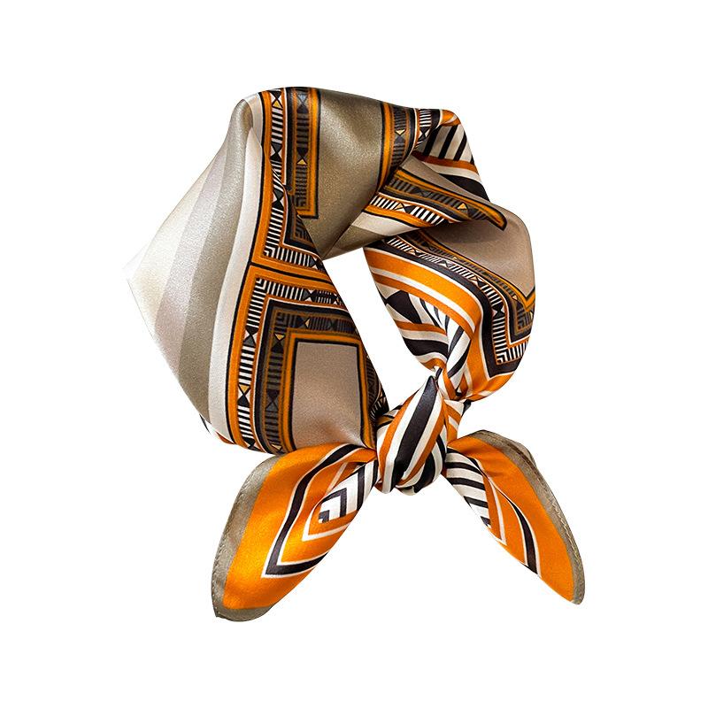 Fashion 100% Nature Silk Square Scarf Women Female Foualrd Neckerchief Neck Ties Small Scarves Shawl Bandana Hijab Pashmina