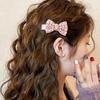 Crystal Bow Hair Clips Elegant Korean Style Rhinestone Decor Side Clips for Girls Wedding Bridal Hair Accessories