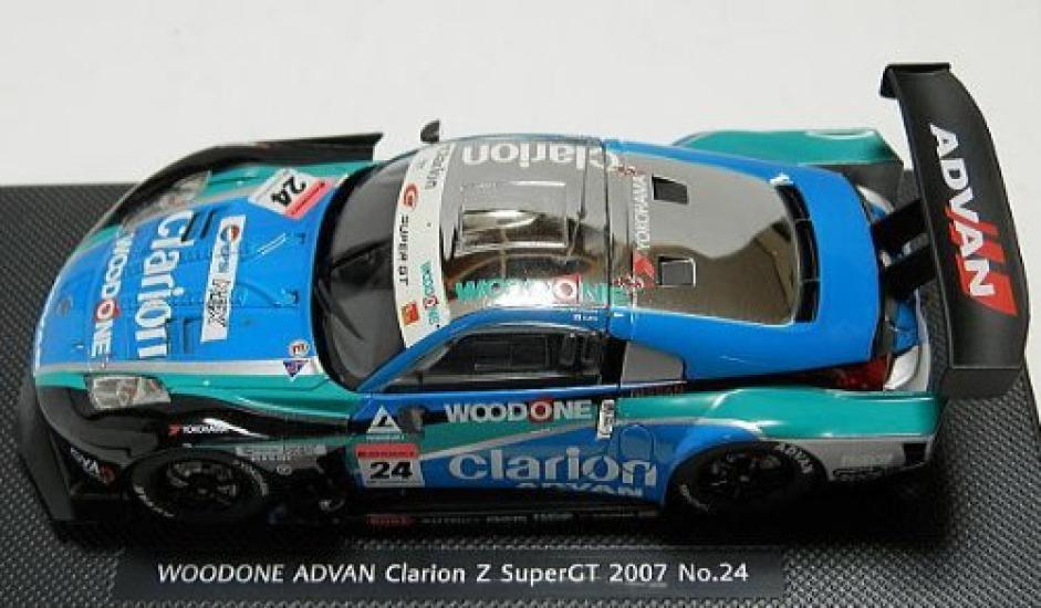 Ebro Wood One Clarion Z Late Model Super GT500 2007 Finished Product 1/43 Blue/Green