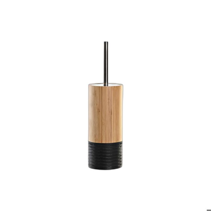 Brosse De Salle De Wc - DKD Home Decor - Noir - Bambou - Aluminium - Dimensions 10x10x36,8cm