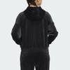 adidas Sportswear Light Velour Full Zip Hooded Track Jacket Women Black IV7564
