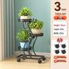 Multi-layer Wrought Iron Movable Flower Stand