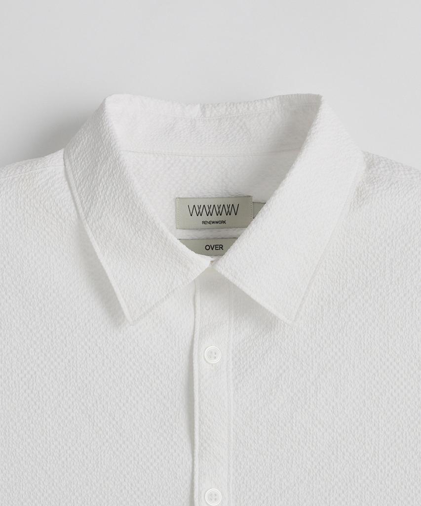 STCO Basic Seersker Short Sleeve Shirt_White (Semi-Oversized Fit)_Sdsxb33Osw