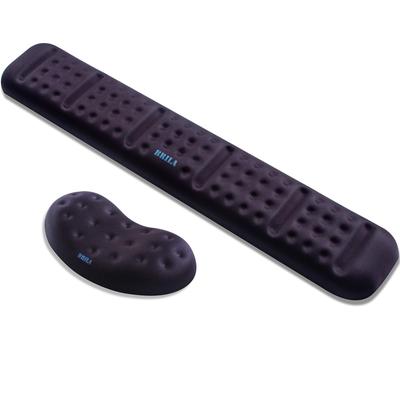 BRILA Repose-poignets ergonomique pour clavier Coussin de support Coussinet Confortable Doux Mousse à mémoire de forme Coussinet en gel Grand Repose-poignets pour clavier Support poignet main coude paume Antidérapant